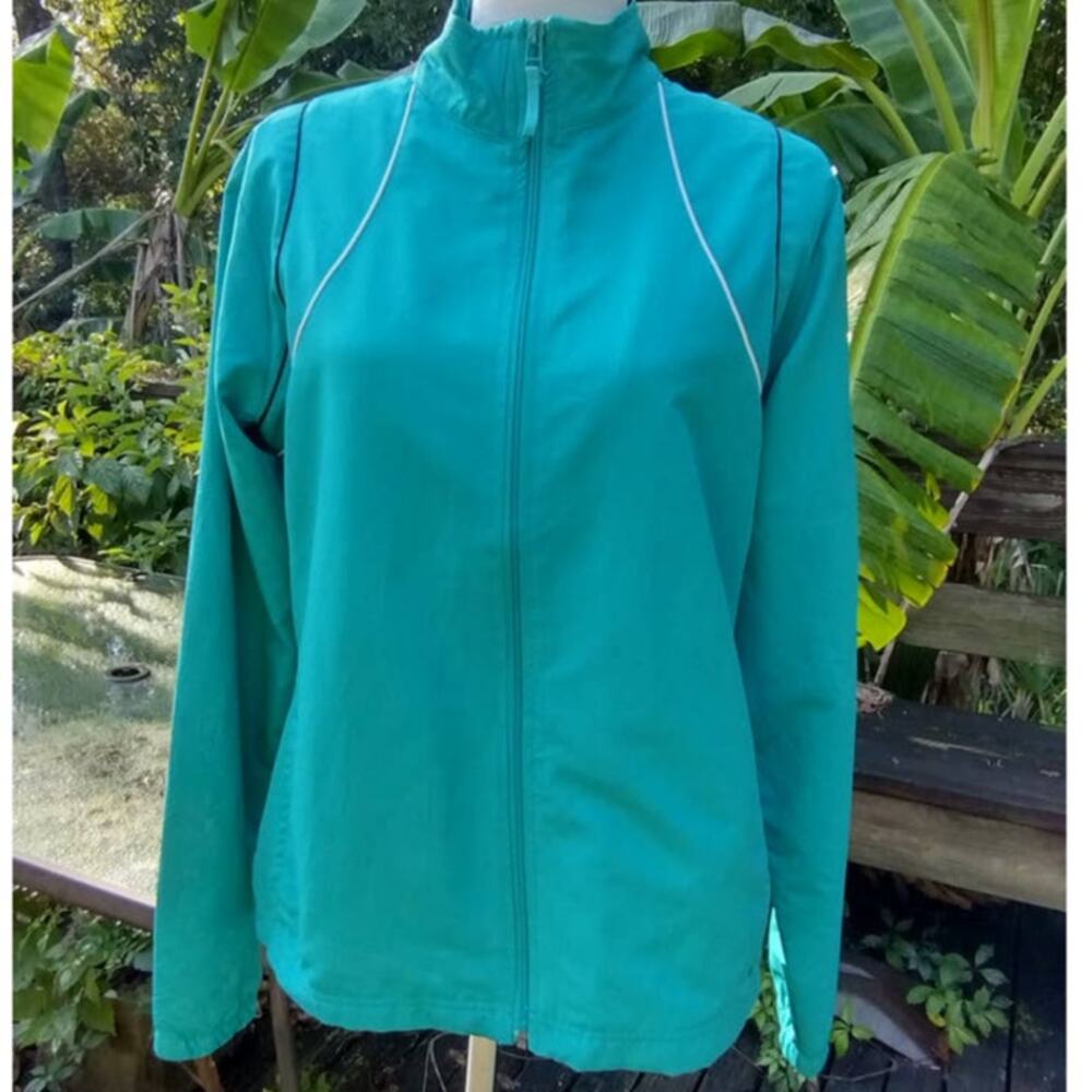 Reebok Full Zip High Neck‎ Long Sleeve Lightweight Jacket Blue Women's Size XL